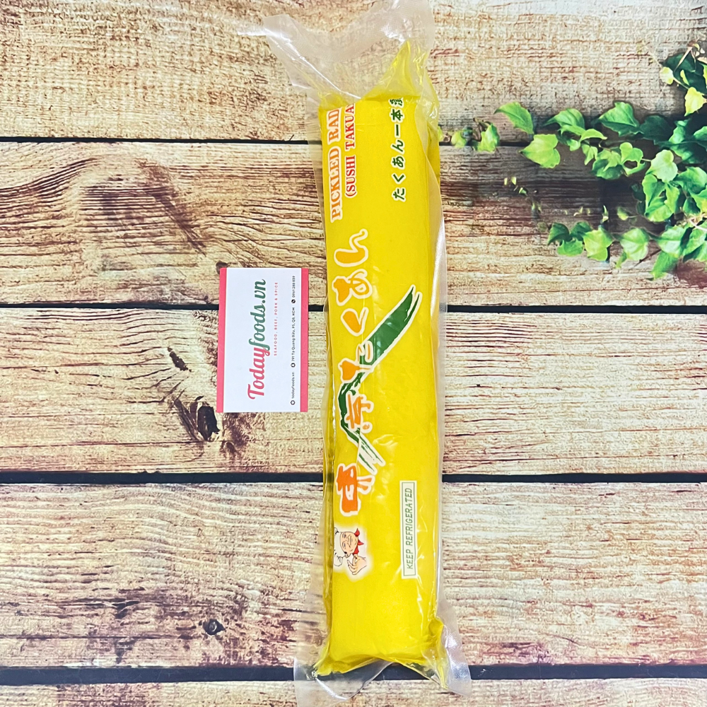 Củ cải muối vàng nguyên cây Takuwan Pickled Radish 500G | Món ăn kèm, cuộn kimbap
