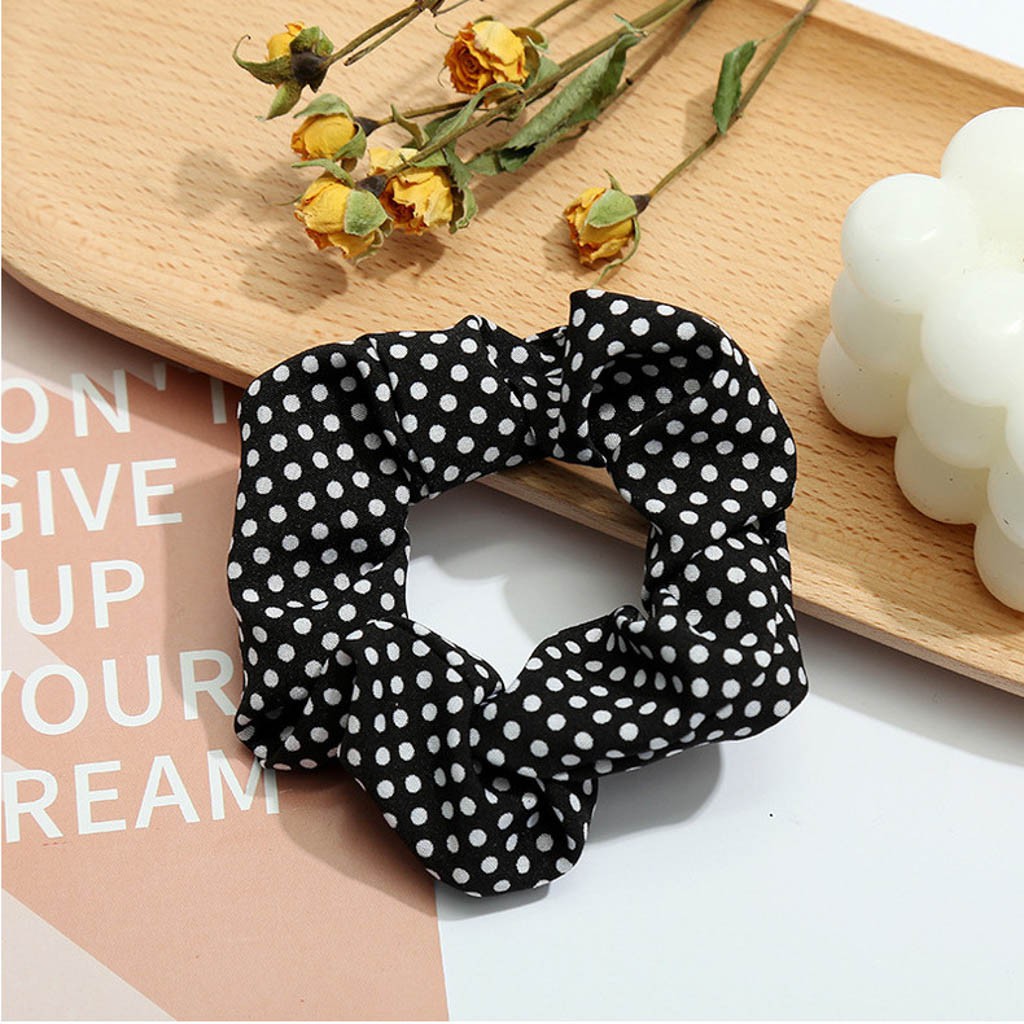 Dây Buộc Tóc Scrunchies Chấm Bi Buta SC2