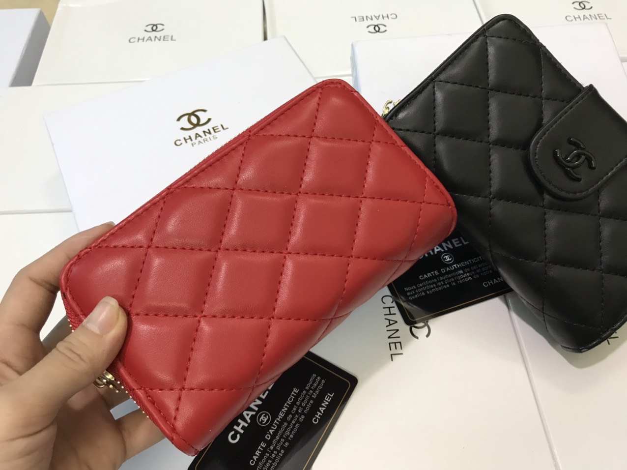Ví nữ C-N trần trám hàng cao cấp full box