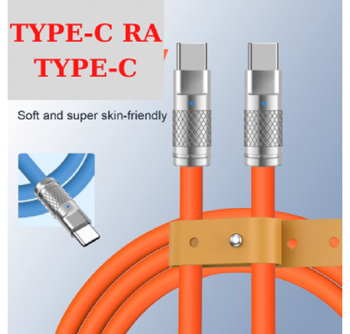 Dây cáp sạc nhanh 120w cá mập - type-c ra type-c