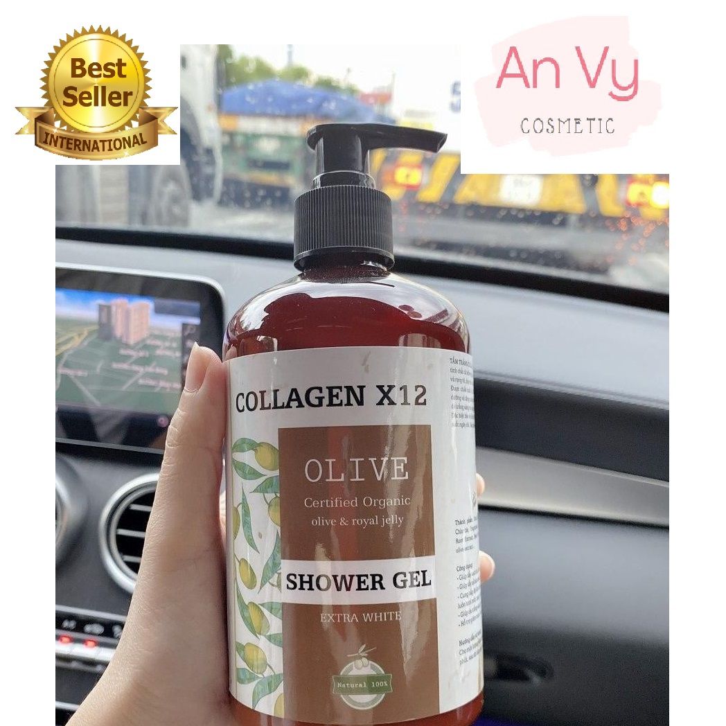 Sữa tắm trắng dưỡng da body trắng hồng olive collagen x12 - mẫu mới