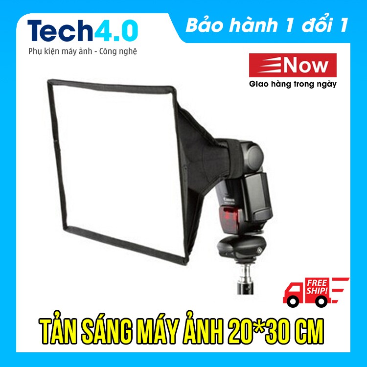 Tản Sáng Flash Softbox Nhỏ 20X30 Vải Hạt Mưa