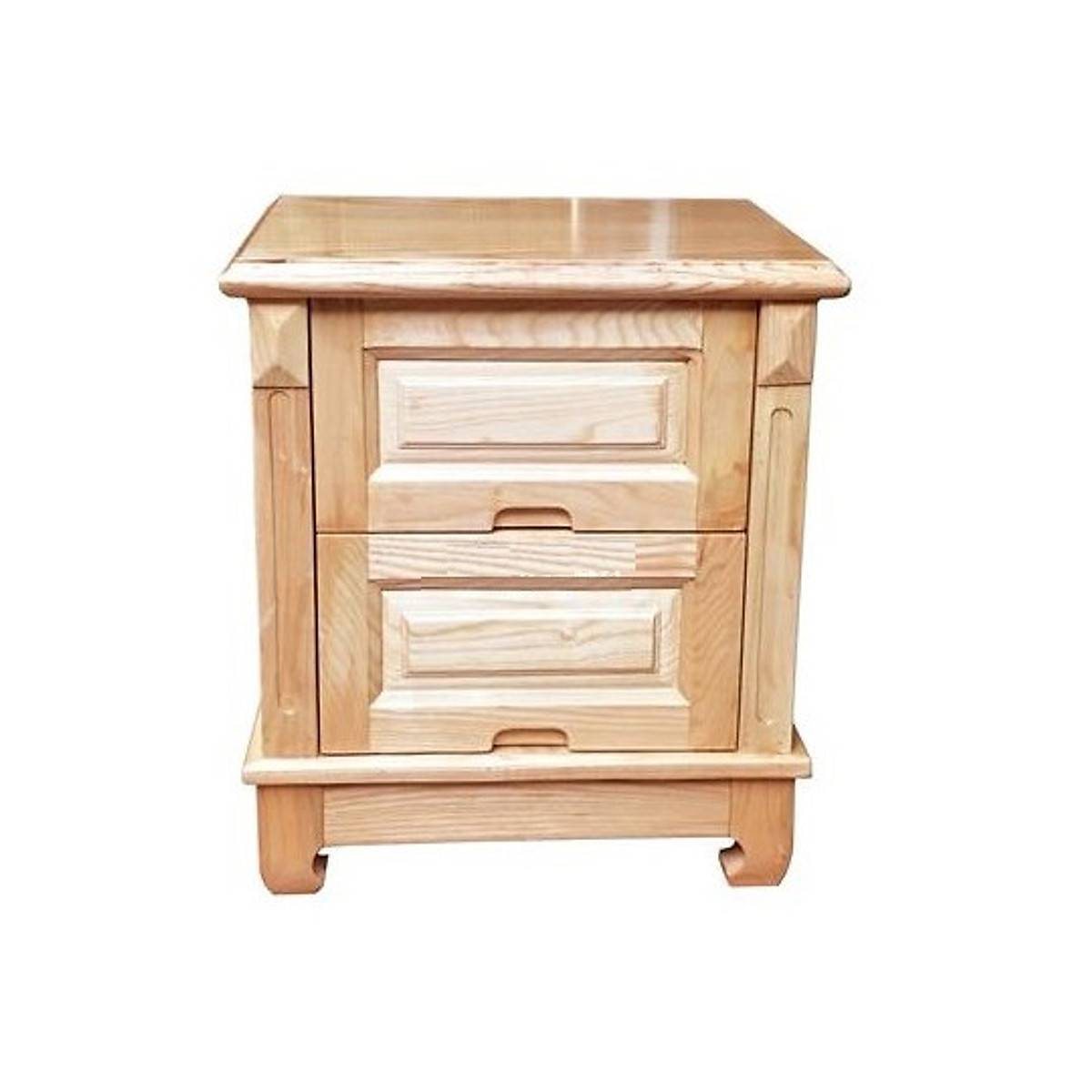 Tủ đầu giường gỗ sồi kiểu 2 ngăn kéo