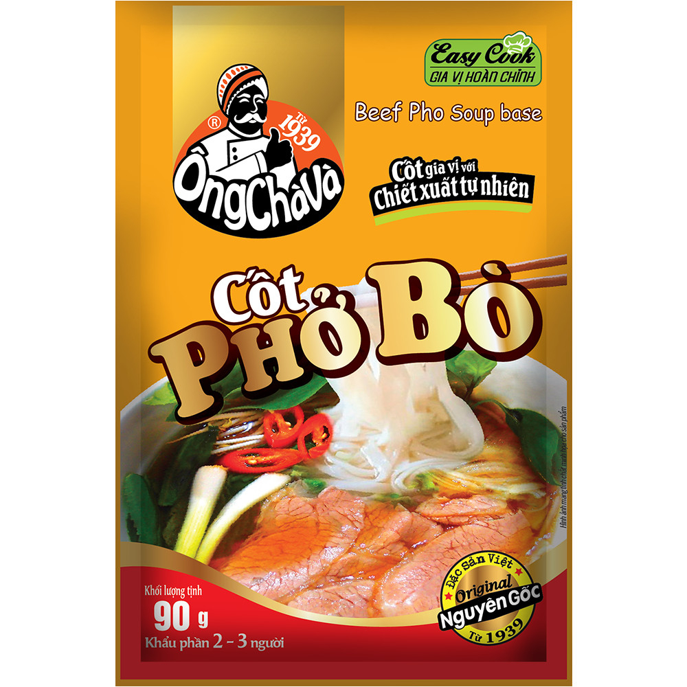 [Combo 3 Gói] 3 Gói Cốt Phở Bò Ông Chà Và 90g (Beef Pho Soup Base)