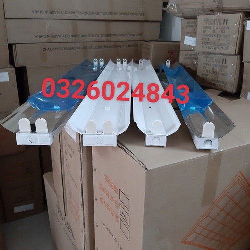 02 BỘ MÁNG ĐÈN PHẢN QUANG INOX 2 BÓNG 60CM