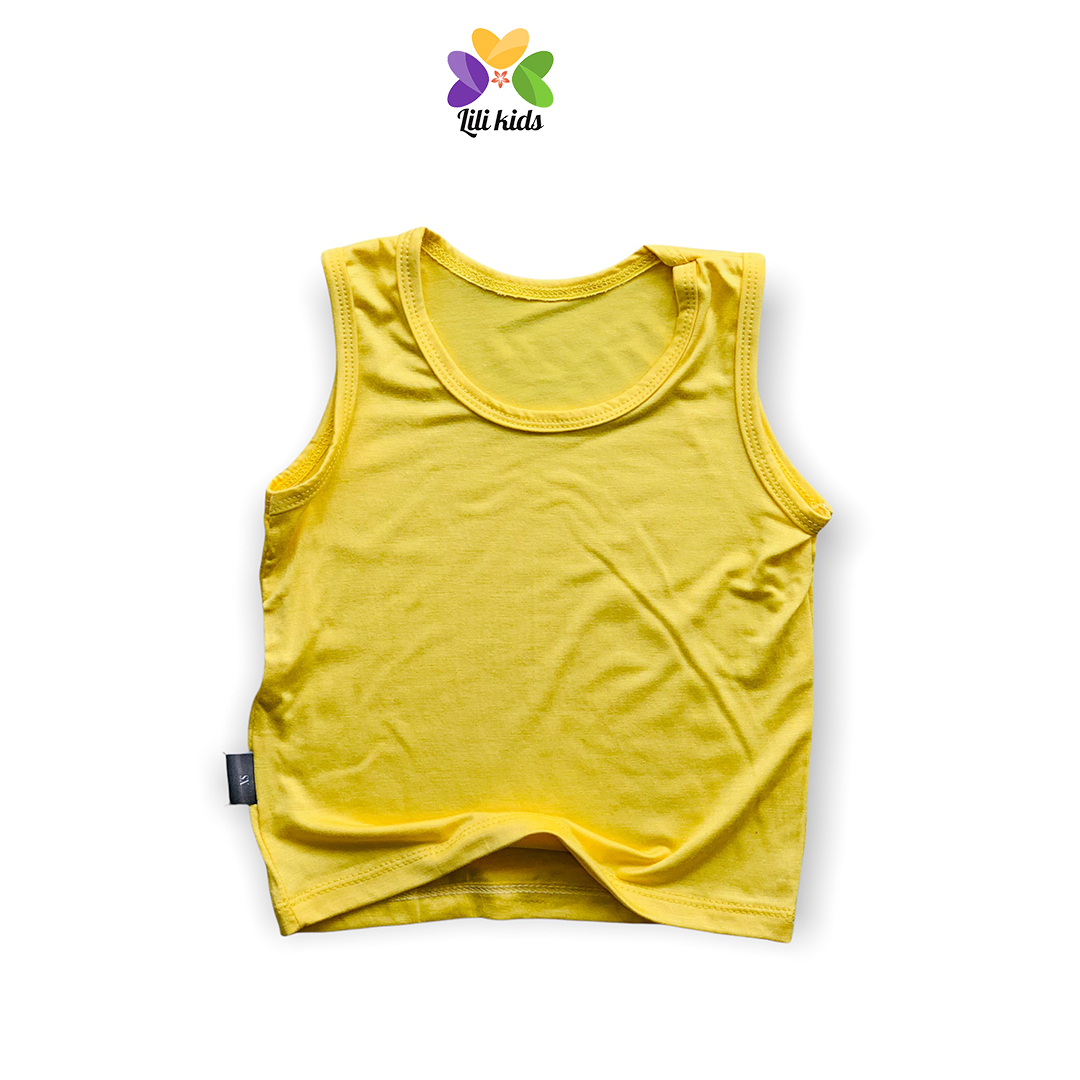 Áo Ba Lỗ Cho Bé Trai Bé Gái LILIKIDS Áo Ba Lỗ Chất Thun Lạnh Trơn Thoáng Mát ABL02