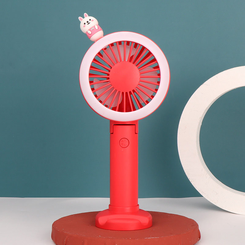 [HCM]Quạt Mini Cầm Tay Có Đèn Led Viền Quanh
