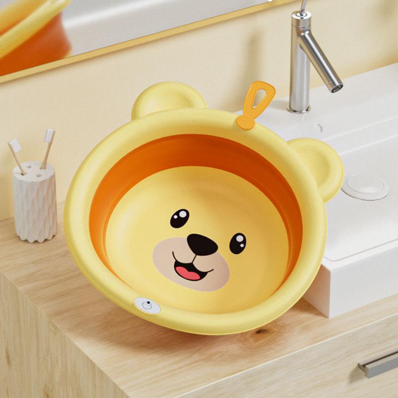 Chậu thau gấp gọn mini  hình gấu