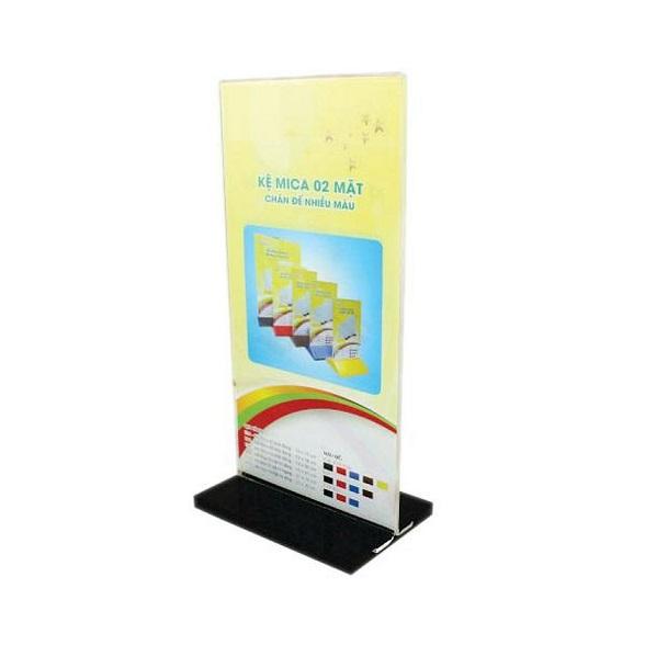 [HCM]Kệ mica 2 mặt A4 đứng - đế lùa nhiều màu E06 kích thước 21x30 cm