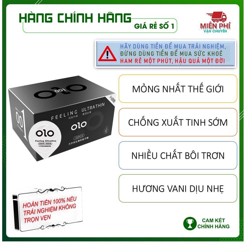 Bao cao su OLO Feeling Ultrathin siêu mỏng 0,01mm