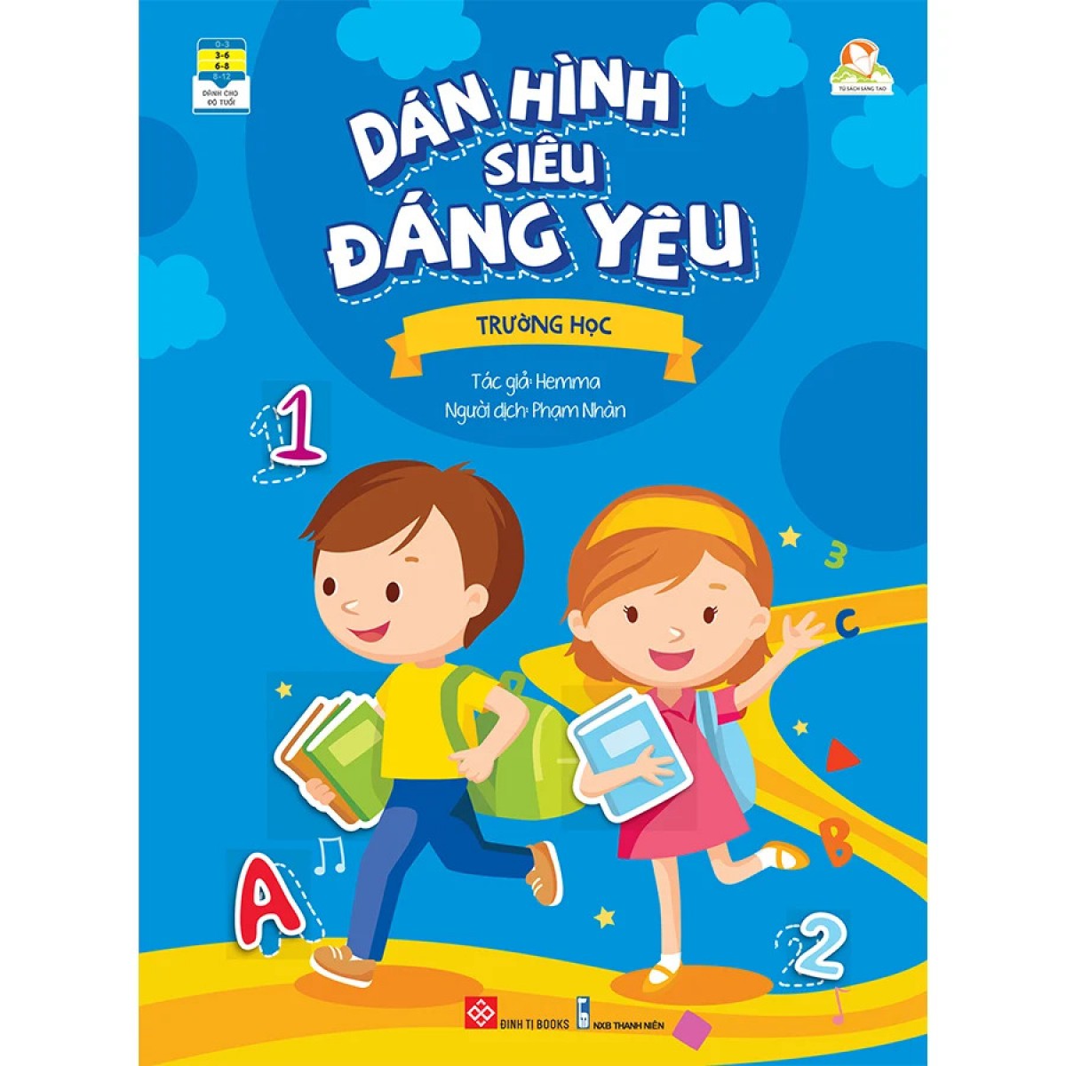 Dán hình siêu đáng yêu - trường học - sách hình bóc dán