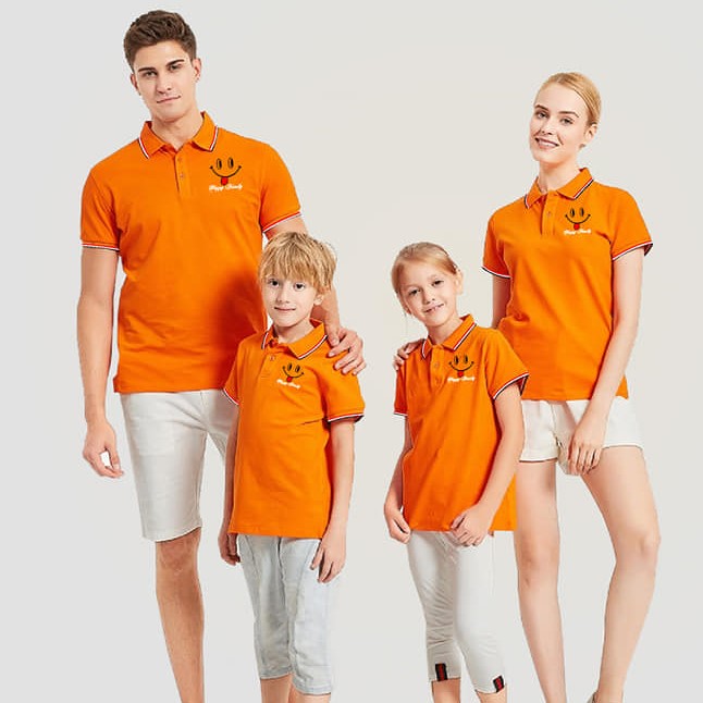 Áo gia đình cổ bẻ 3/4/5 người đẹp chất lượng thoáng mát vải cá sấu polo SAGO T-SHIRT GDPLS08