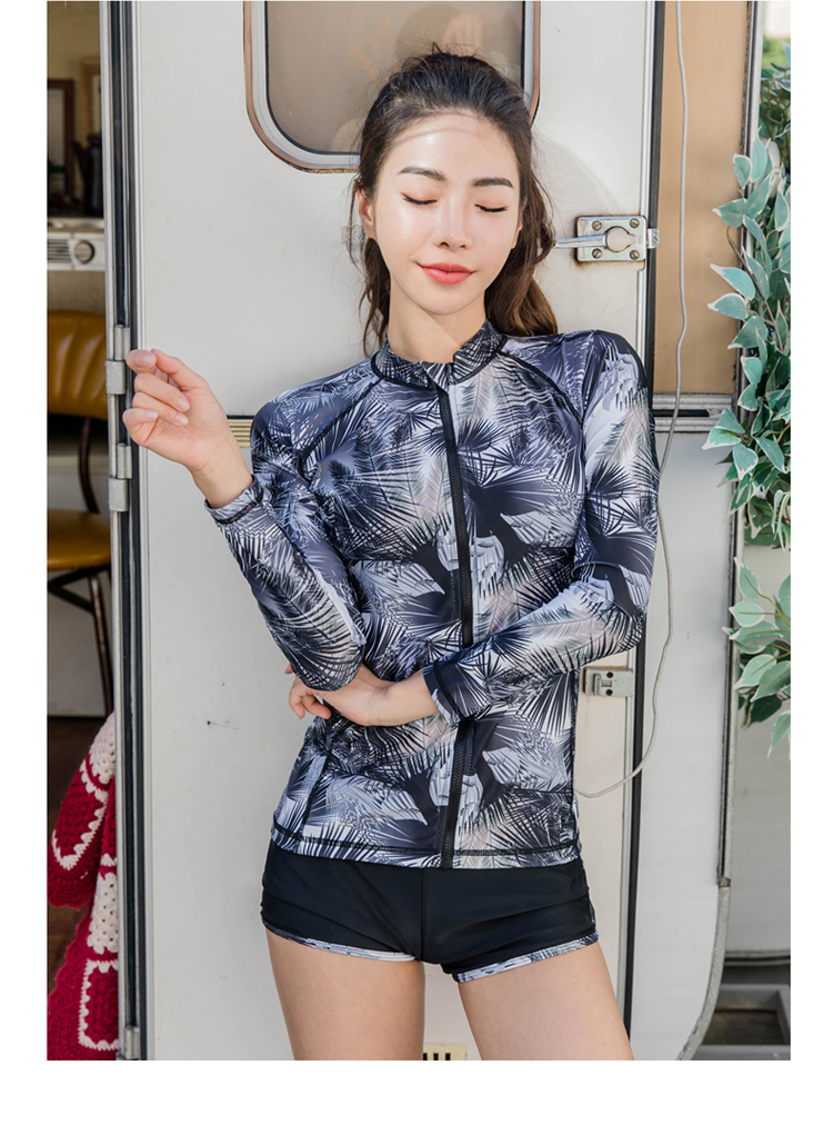 [HCM]Đồ bơi nữ tay dài kèm áo crop top