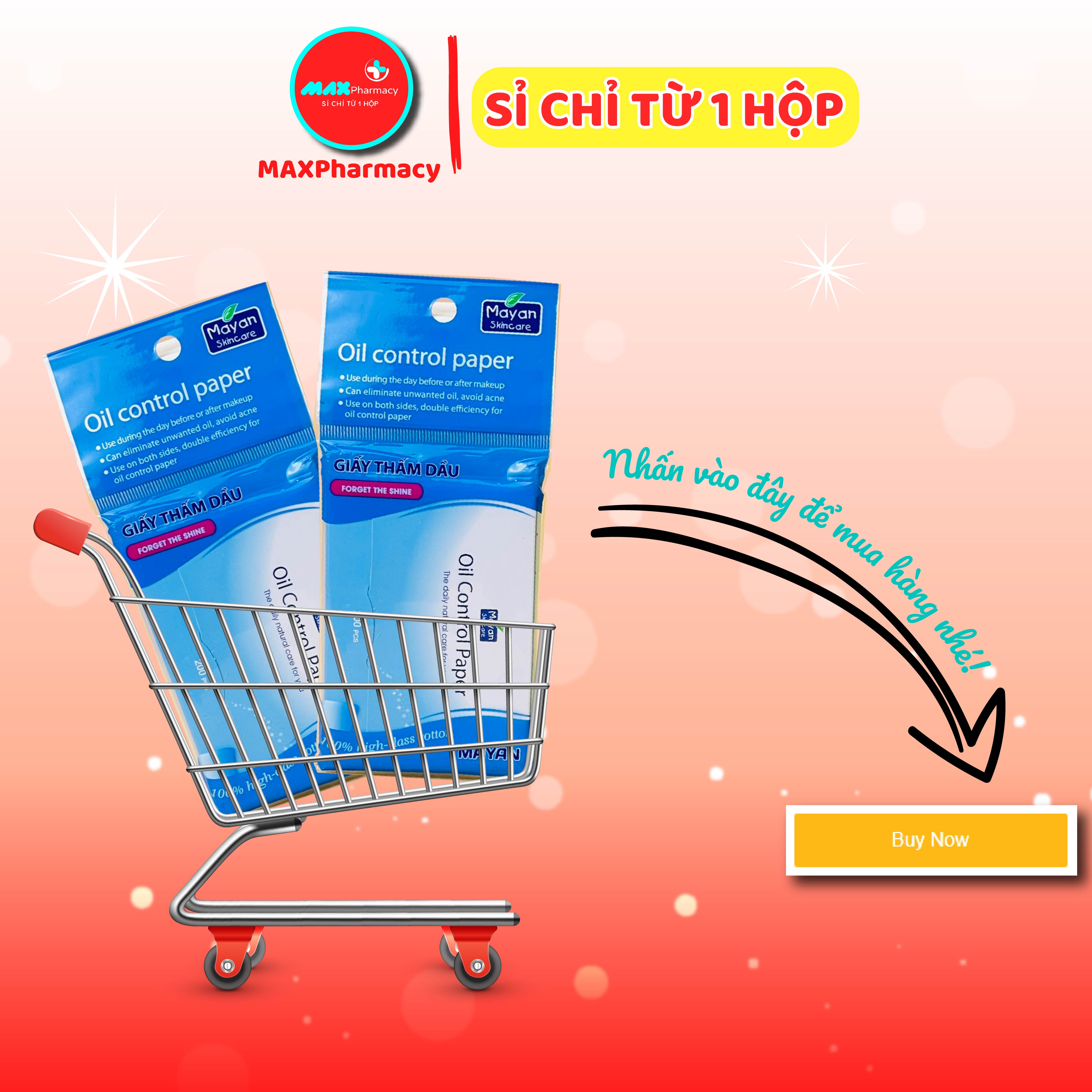 Giấy Thấm Dầu MAYAN Oil Control Paper (200 Tờ/Gói) 200Pcs - MAXpharmacy