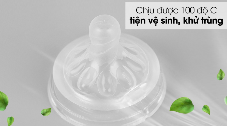 Núm ti silicone Philips Avent Natural cho bé