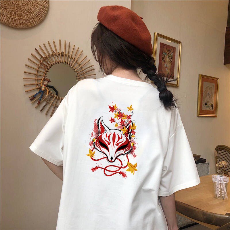 [Hoàn Tiền 15%] Áo thun tay lỡ form rộng họa tiết phong cách Nhật Bản vải dày mịn 2020T2481