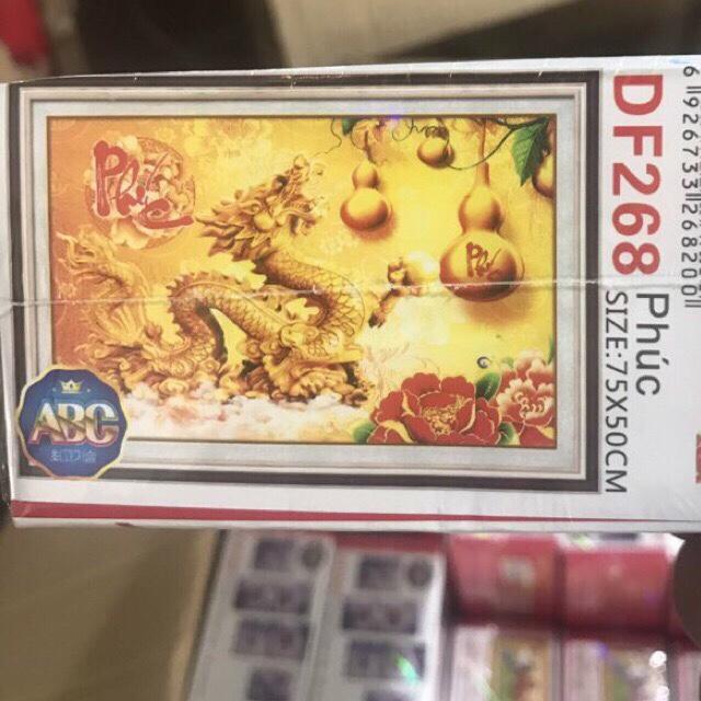 [HCM]Tranh đính đá thư pháp chữ Phúc DF268