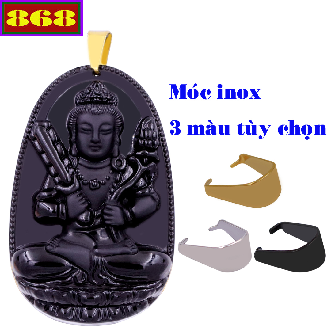 Pendant nowhere Tibetan bodhisattva 5cm-stone quartz black-Guardian people age ox, gradual