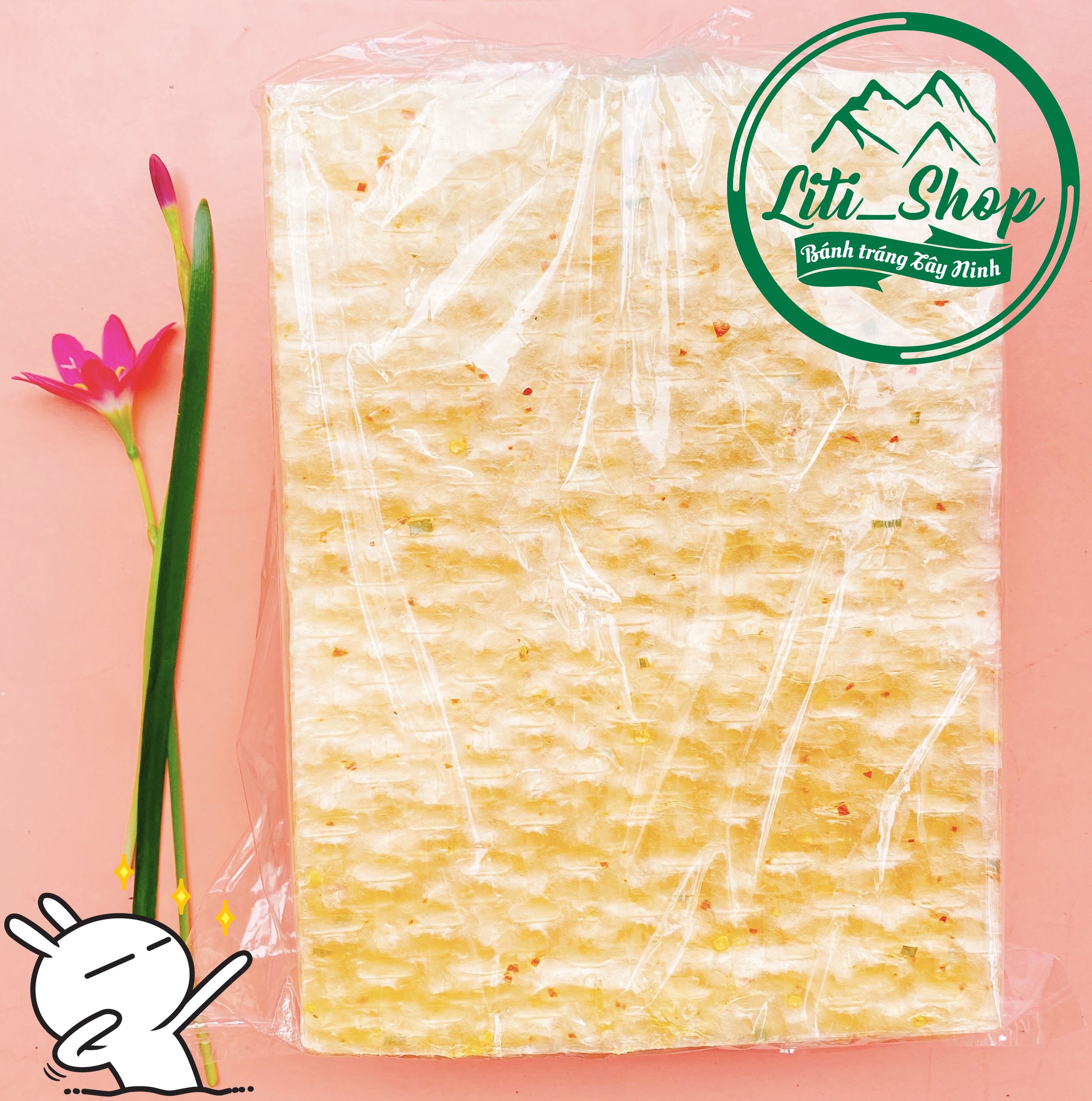 Bánh tráng Muối ớt 500Gr [Loại vuông]