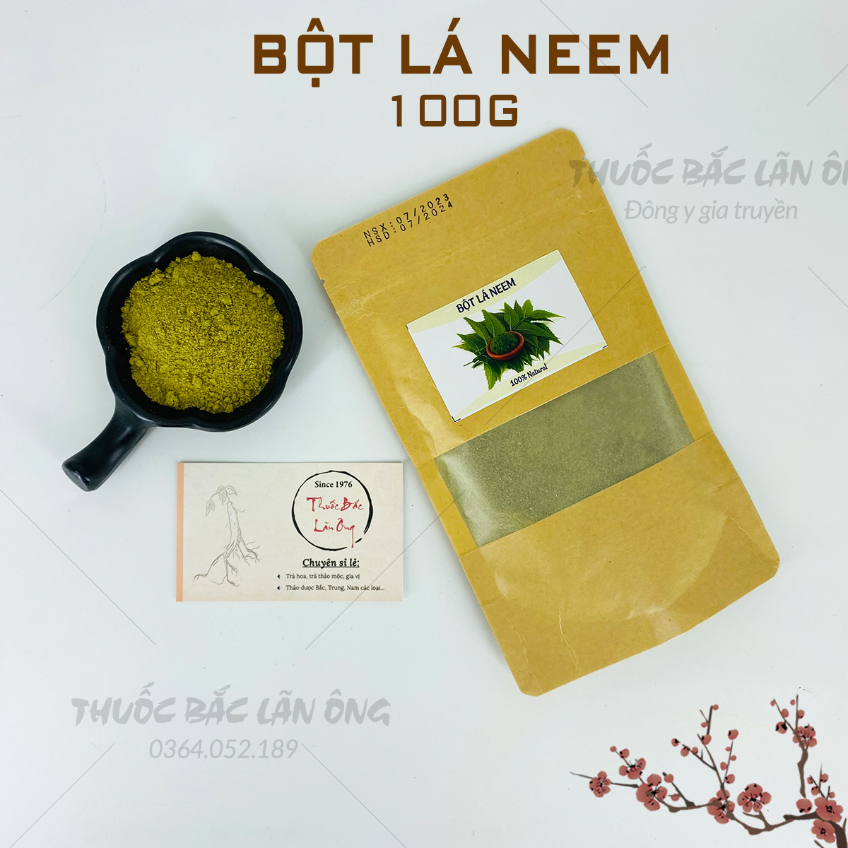 Bột lá neem ẩn độ 100g