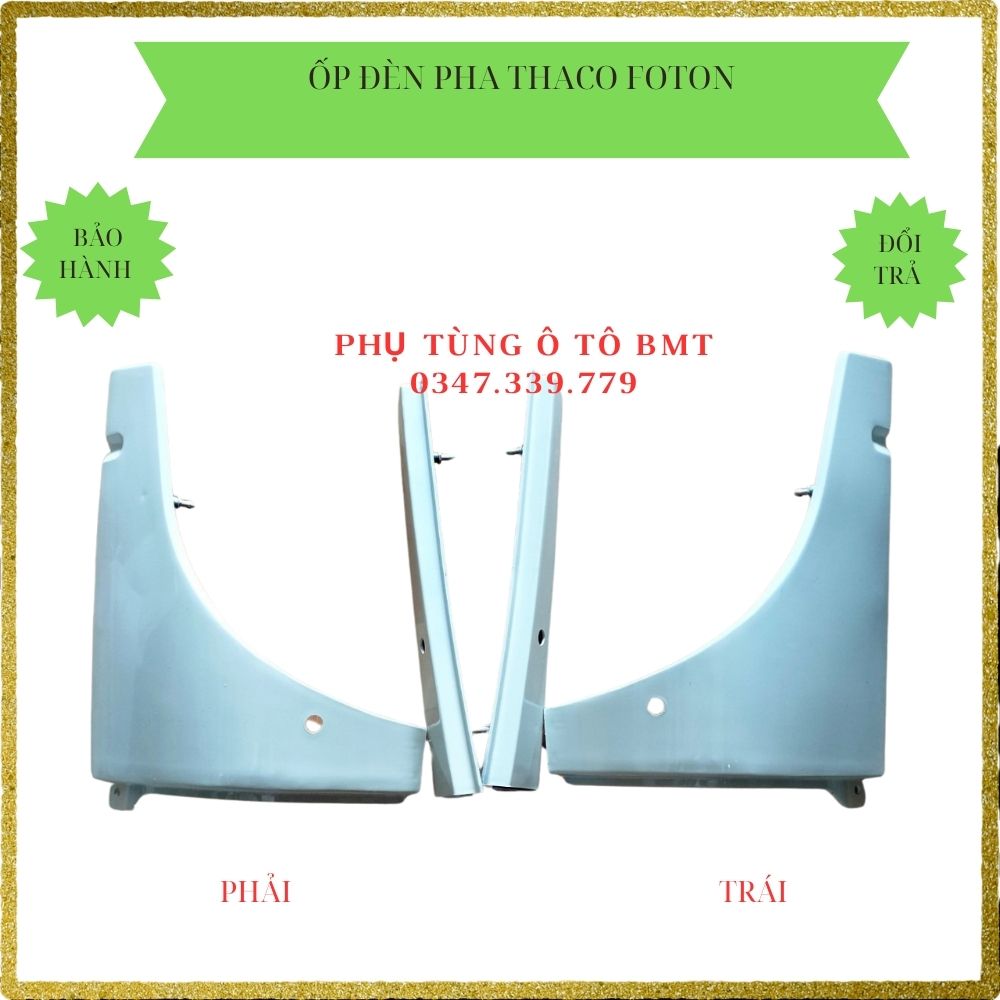 Đèn pha, ốp đèn pha xe tải cho xe ben Thaco FOTON 2,5 tấn, loại 2 bóng dài 60cm, mã đèn TM01-5001