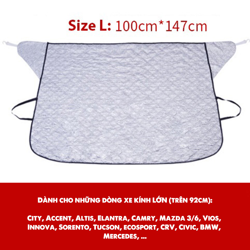 Bạt Che Nắng Kính Lái Ô Tô Xe Hơi 4 Lớp Tráng Bạc Chống Nóng Cực Tốt (phiên bản mới 2023)
