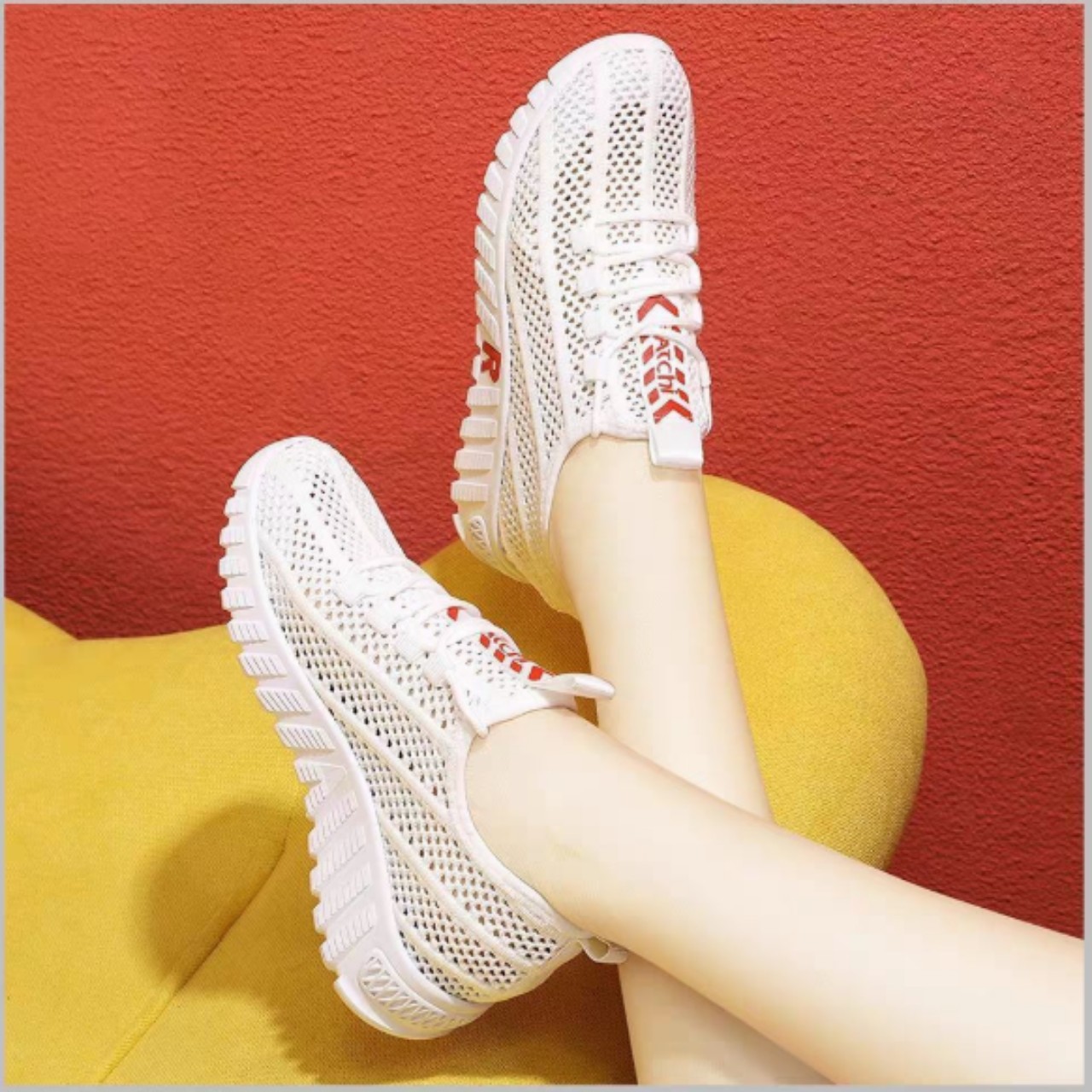Giày Thể Thao Lưới Nữ Đế Cao Giá Tốt