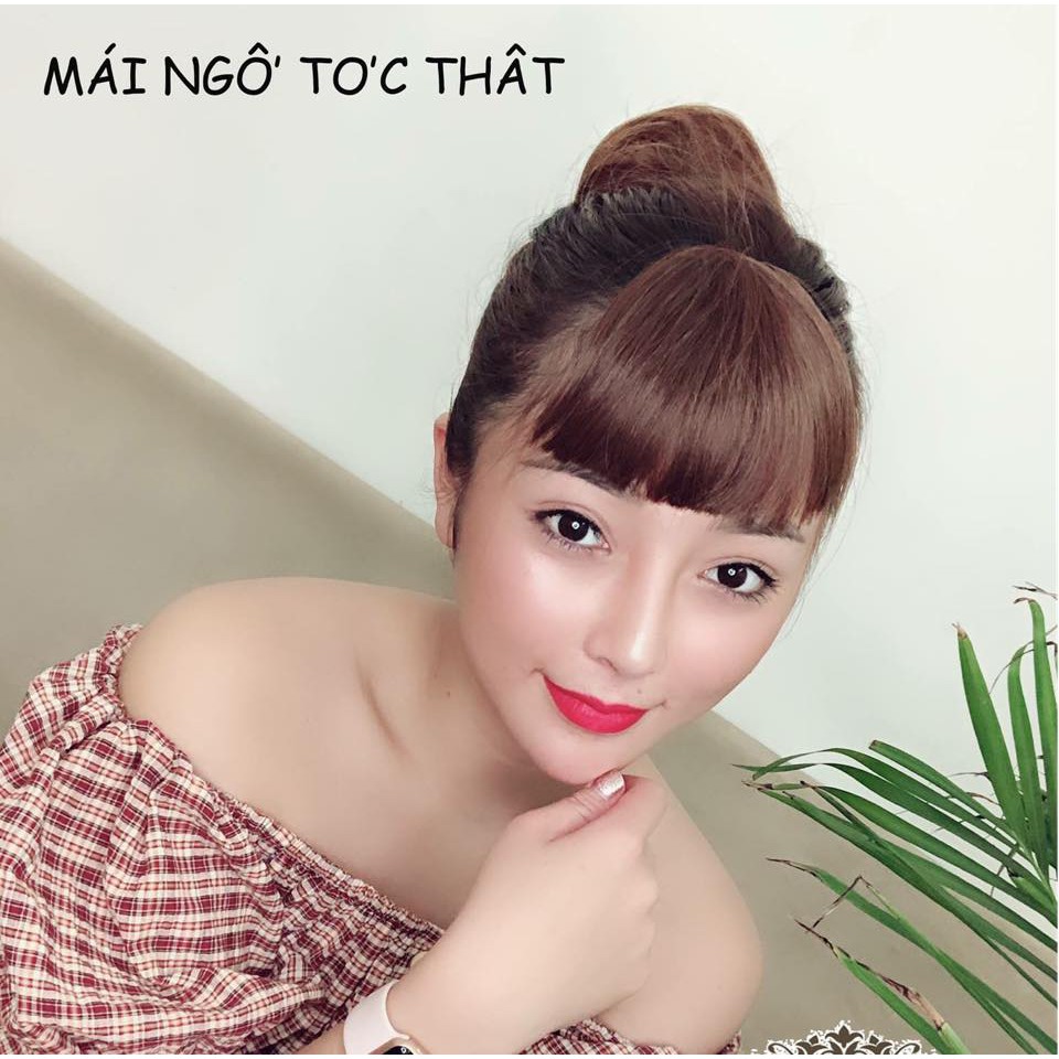 Mái ngố tóc thật dệt tay 100% | Hình thật + video thật