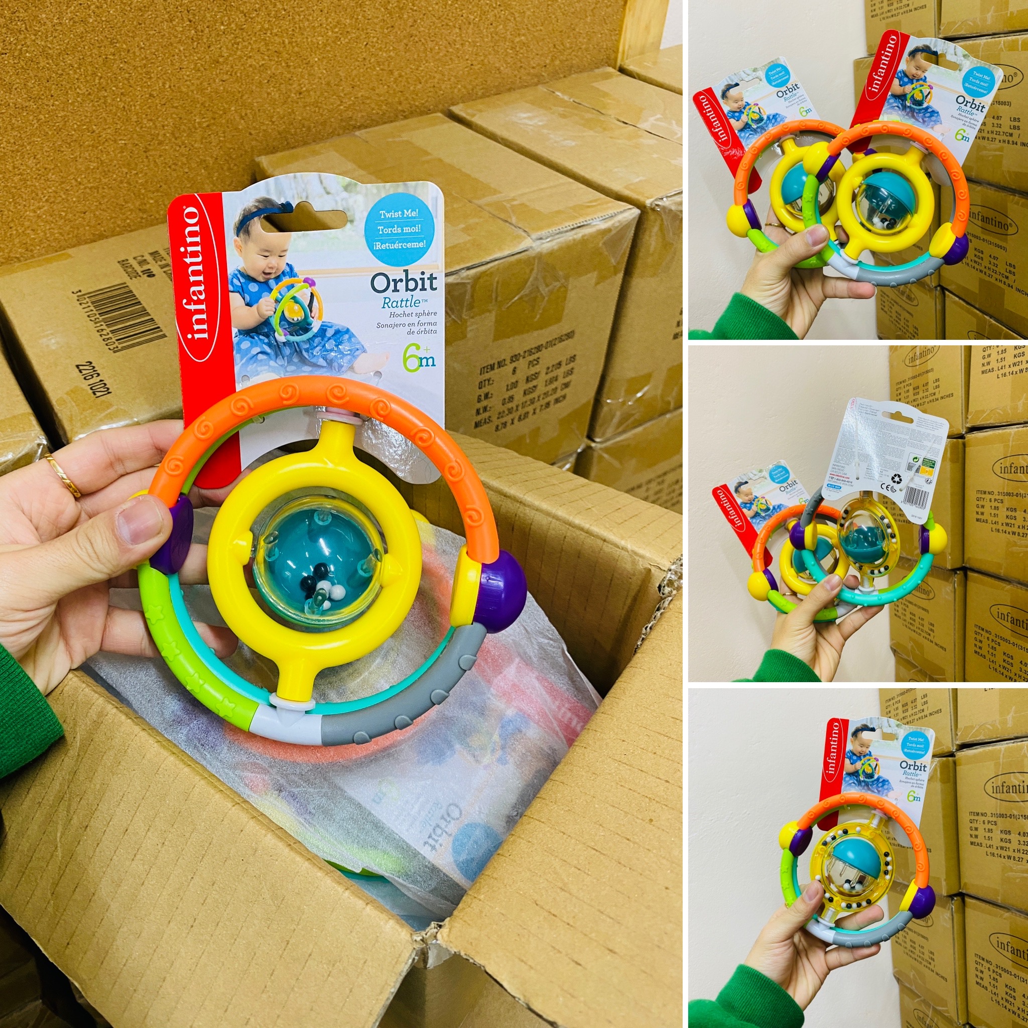 Gặm nướu kiêm đồ chơi bóng Orbit Infantino