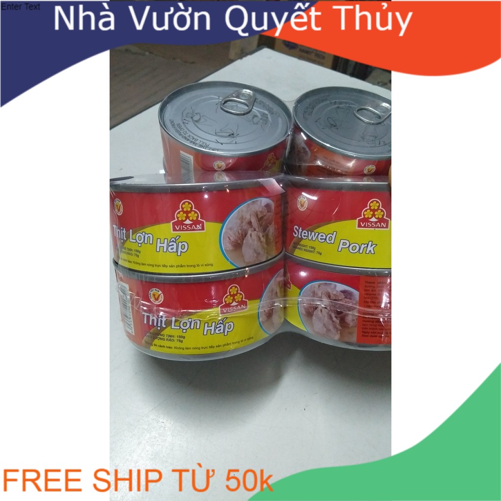(Giảm 20K Ship Đơn Từ 49K) Thịt lợn hấp đóng hộp 150g hàng VISSAN