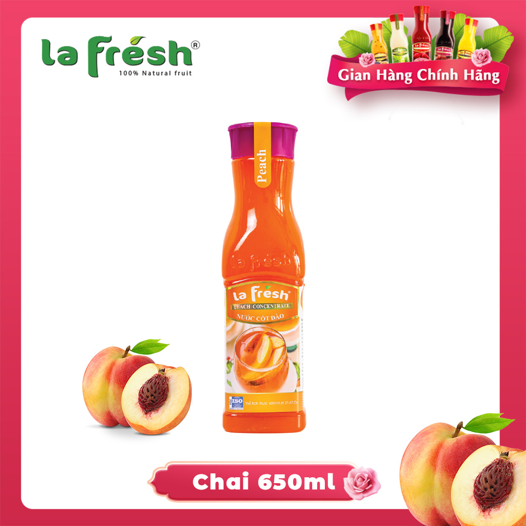 [HCM]Nước Cốt Đào Lafresh Đà Lạt Chai 650ml