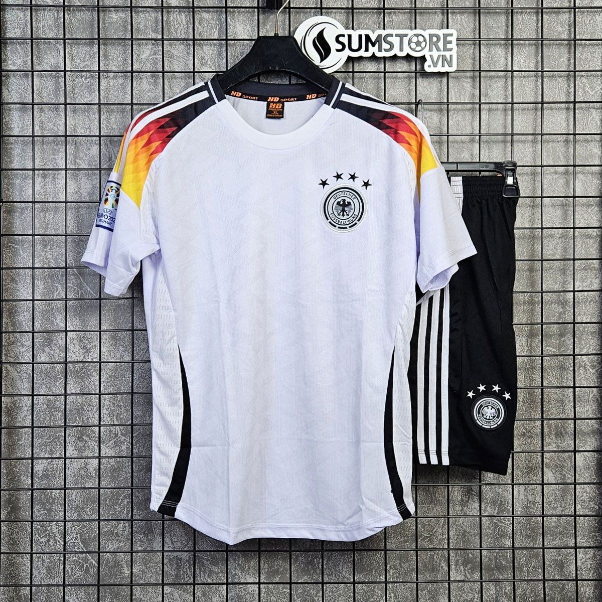 Quần Áo Đá Banh Đội Tuyển Đức Trắng Sân Nhà - Đồ Thể Thao Bóng Đá 2024
