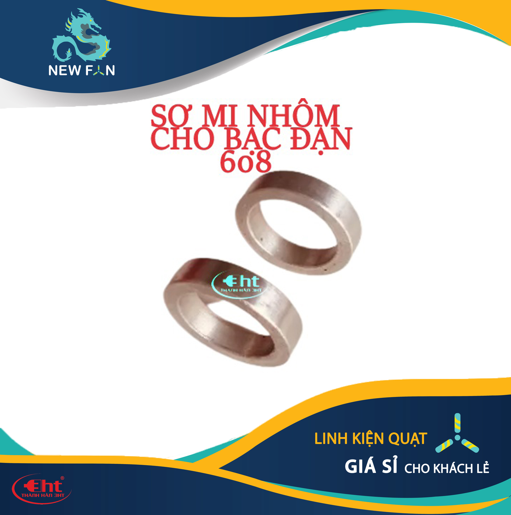 1 cặp Sơ Mi nhựa ép bạc đạn 608 cho moter