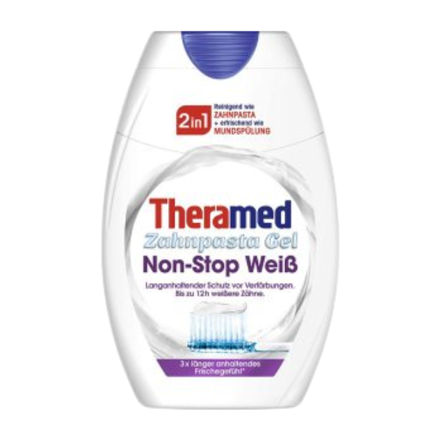 Kem đánh răng Theramed 2in1, Vệ sinh toàn diện miệng, Diệt vi khuẩn miệng, Đánh trắng sáng răng