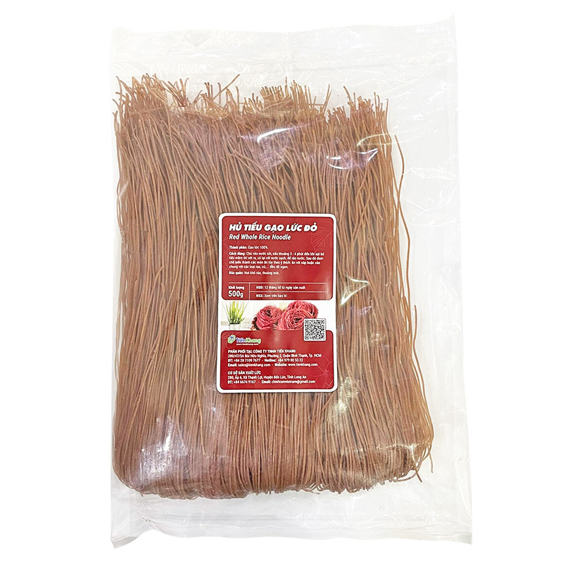 Hủ Tiếu Gạo Lứt Đỏ - Bịch (500gram)