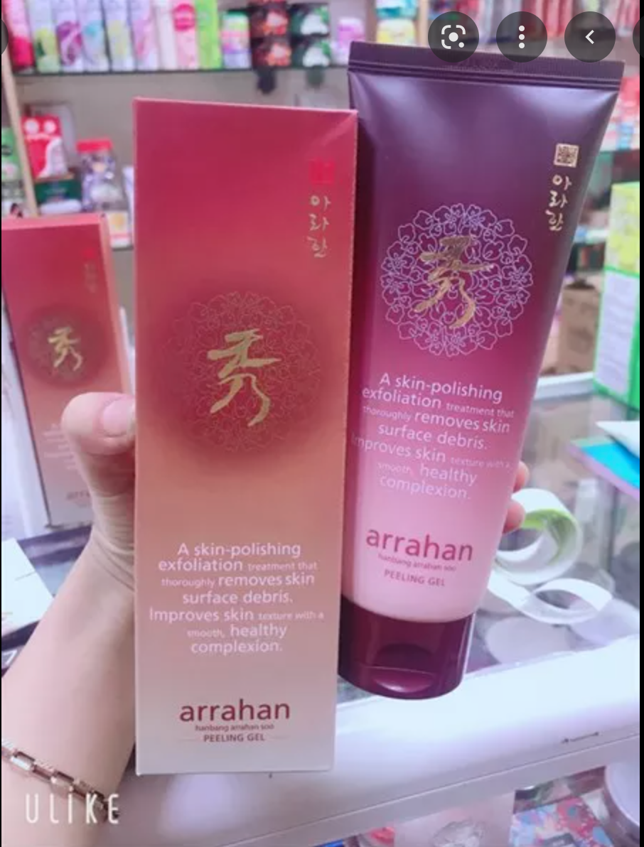 Tẩy tế bào chết arrahan hồng sâm(tặng 1 cây son kem)