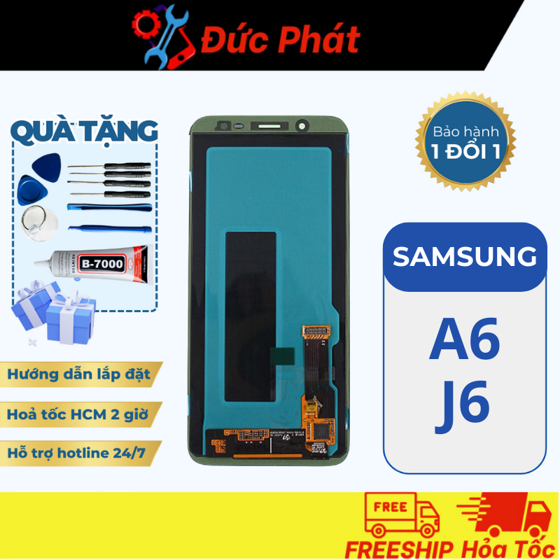 Màn Hình SAMSUNG A6 (A600), J6 2018 Chuẩn New (Tặng kèm keo dán & bộ sửa)