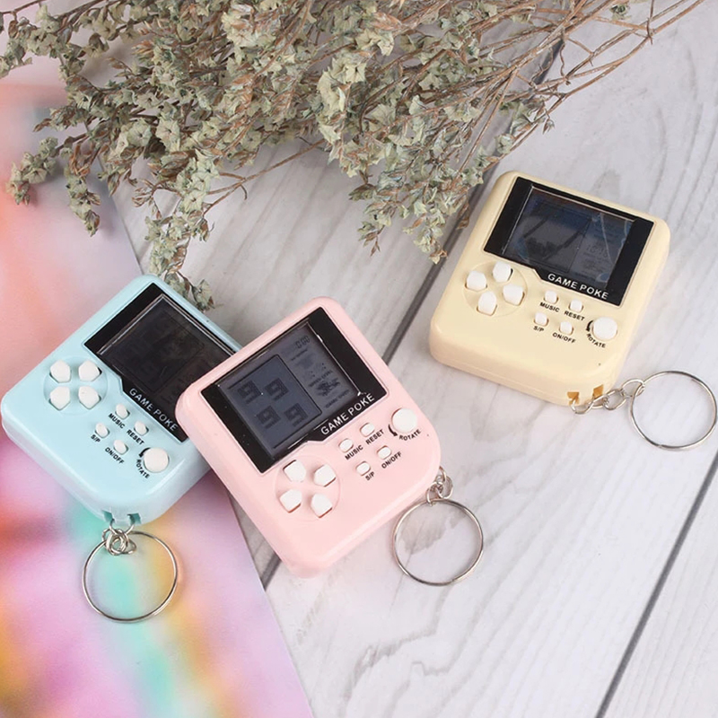 Fashion Máy chơi game cổ điển mini máy chơi game hoài cổ Retro có móc khóa
