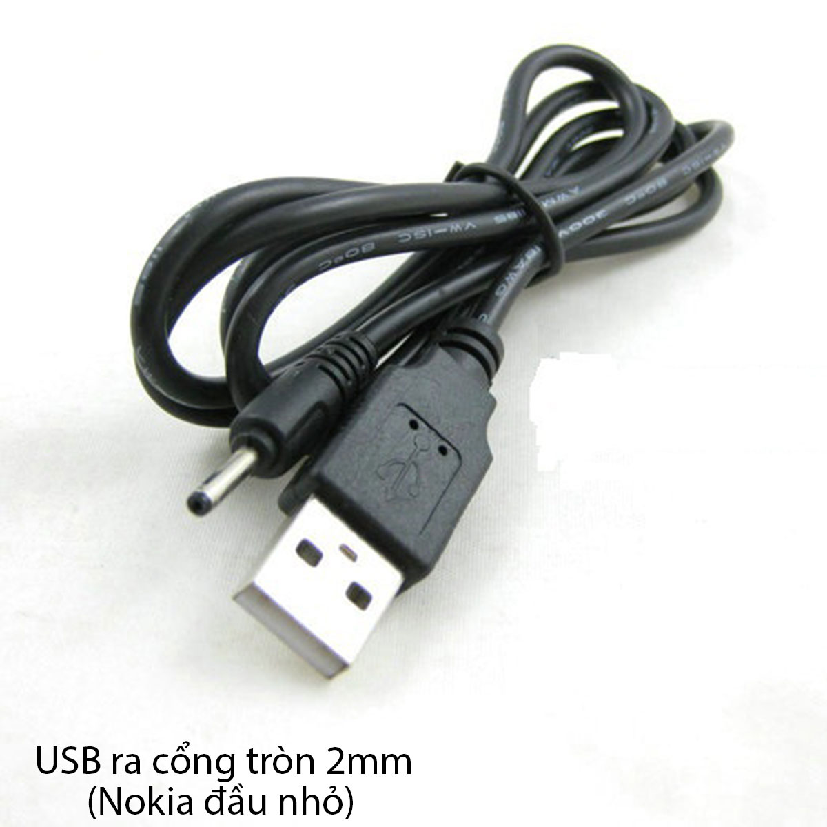 Cable usb ra đầu tròn 2mm