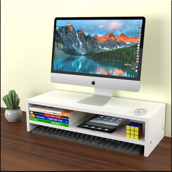 Kệ Để Đồ - Kệ Máy Tính 2 Tầng Gỗ Siêu Đẹp