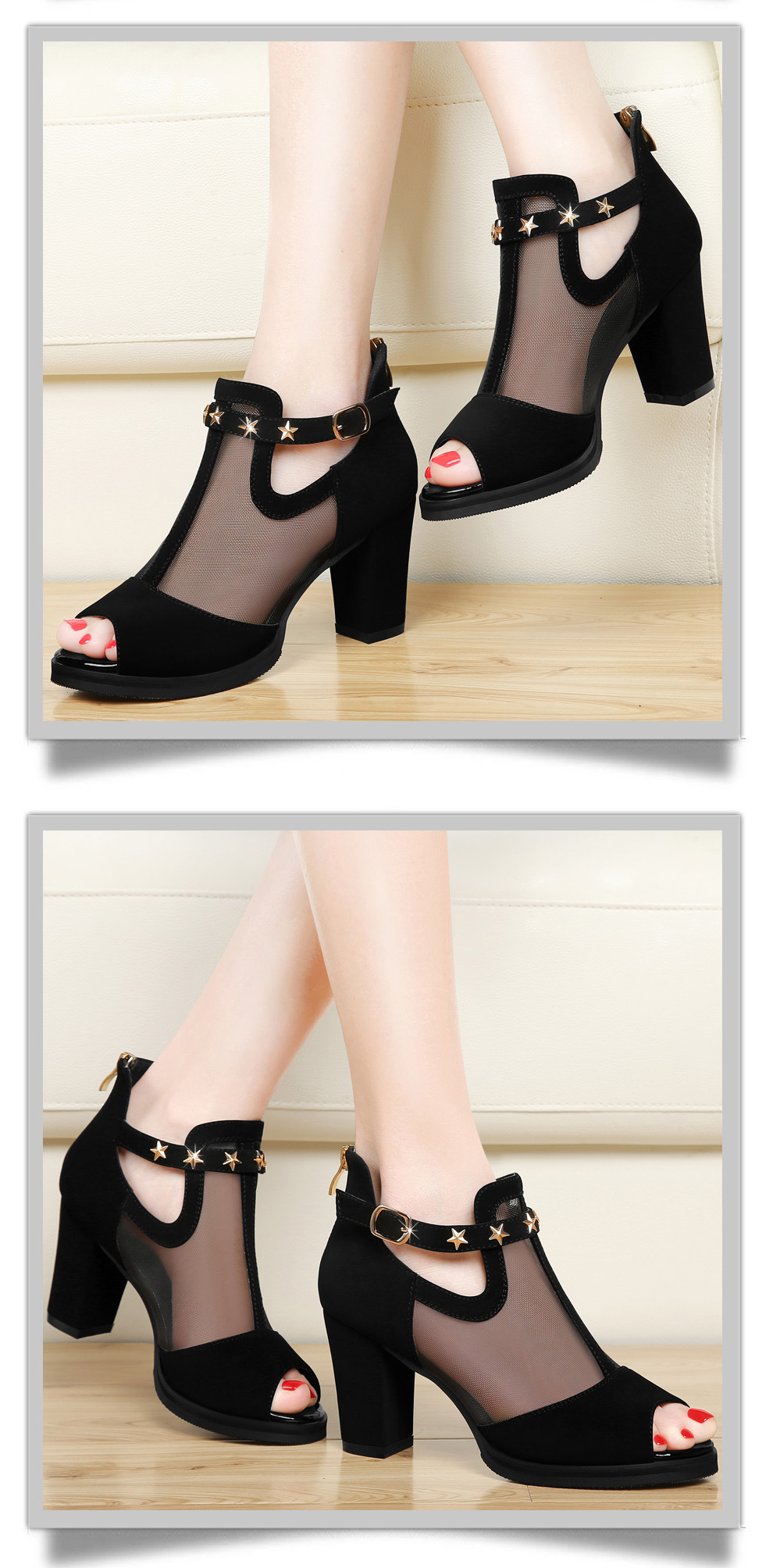 [HCM]Giày boots thanh lịch đính ngôi sao sang trọng