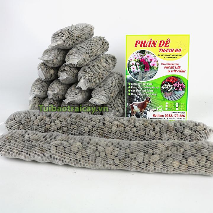 10 túi lưới phân dê dài 30cm đã qua xử lý