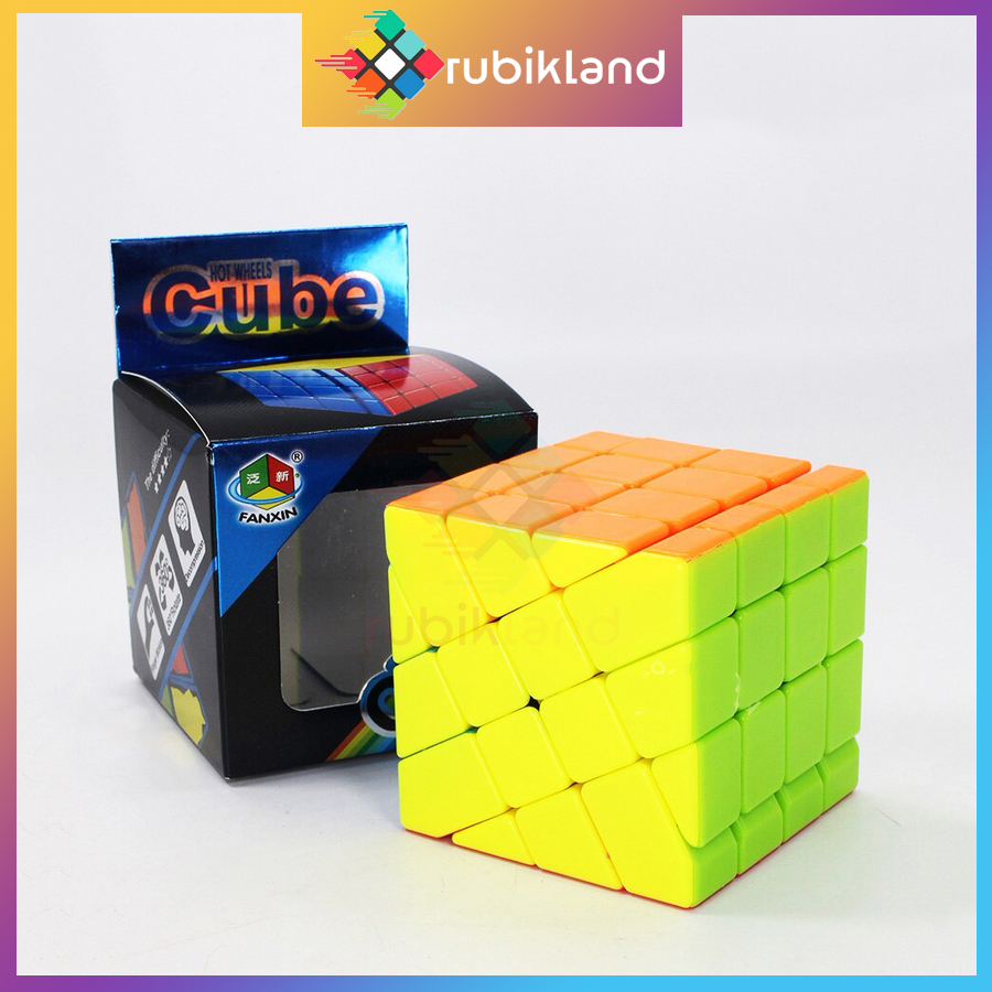 Rubik fanxin windmill 4x4 cube rubic biến thể 4 tầng stickerless cối xay gió đồ chơi trí tuệ trẻ em xả stress giải trí