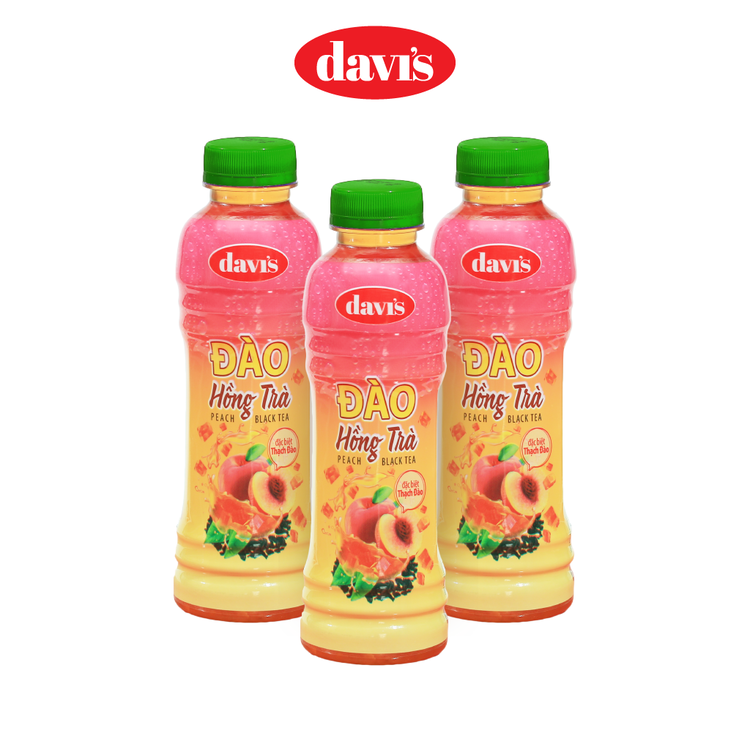 Đào hồng Trà Davi’s – Chai 450ml - Thùng 24 chai