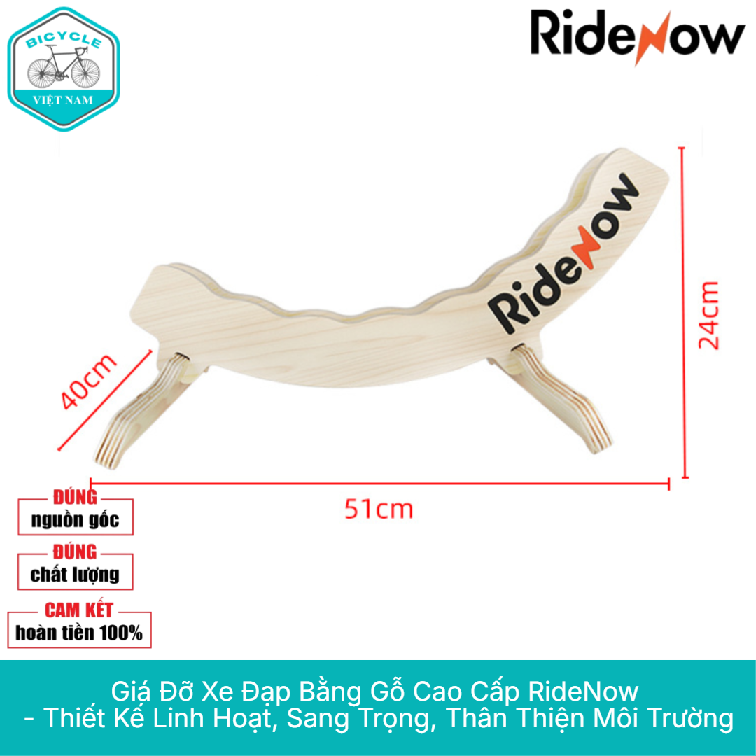 Giá Đỡ Xe Đạp Bằng Gỗ Cao Cấp RideNow – Thiết Kế Linh Hoạt, Sang Trọng, Thân Thiện Môi Trường