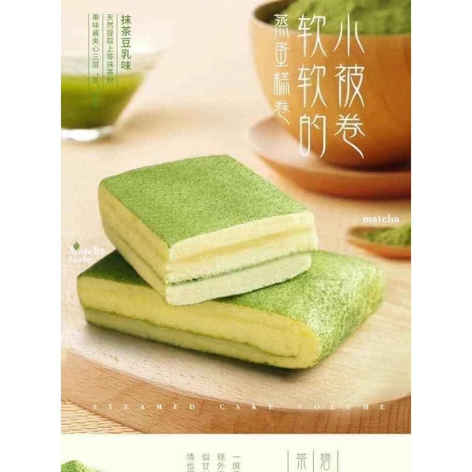 Bánh Bông Lan Tươi Nhân Kem cuộn Trà Xanh / Dâu / Xoài