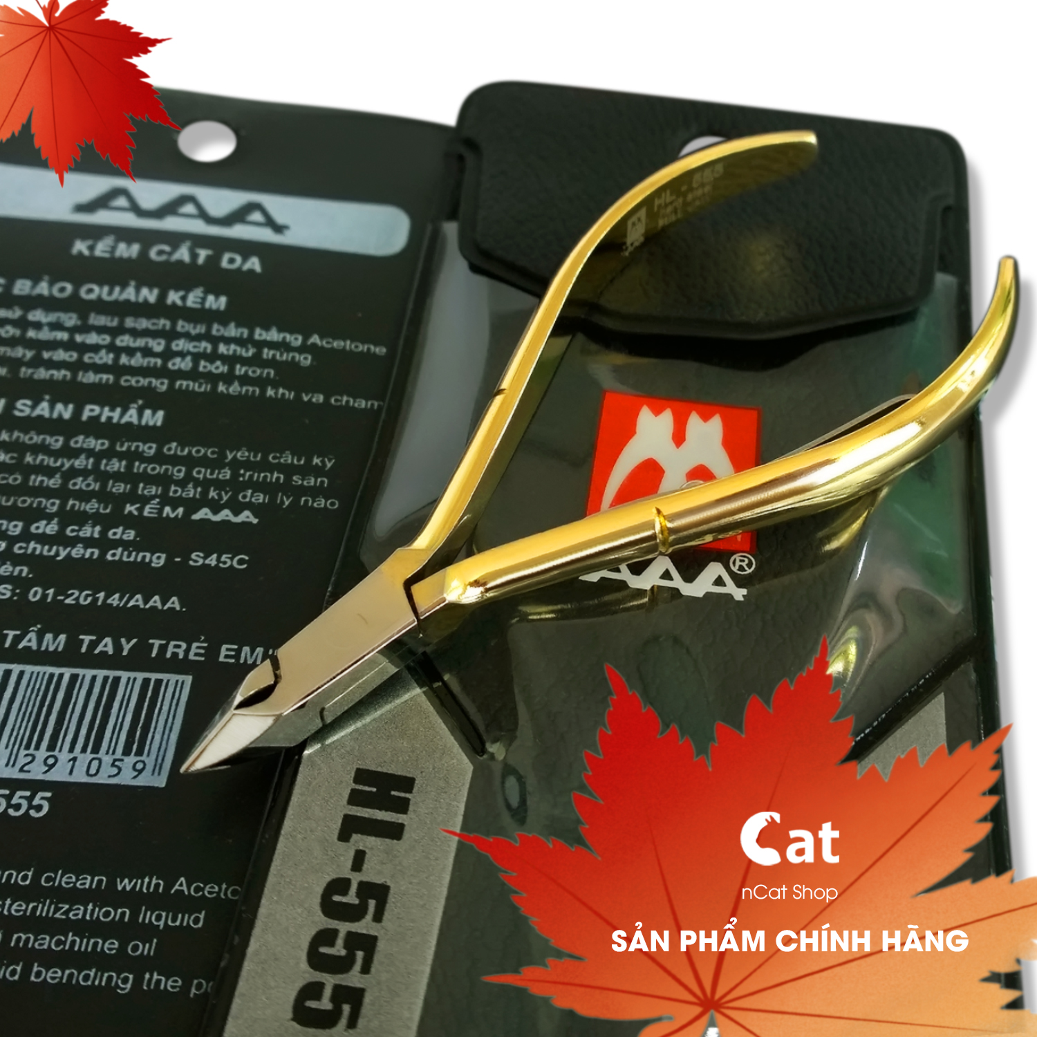 Kềm AAA HL555 - Kềm Cắt Da Mạ Vàng