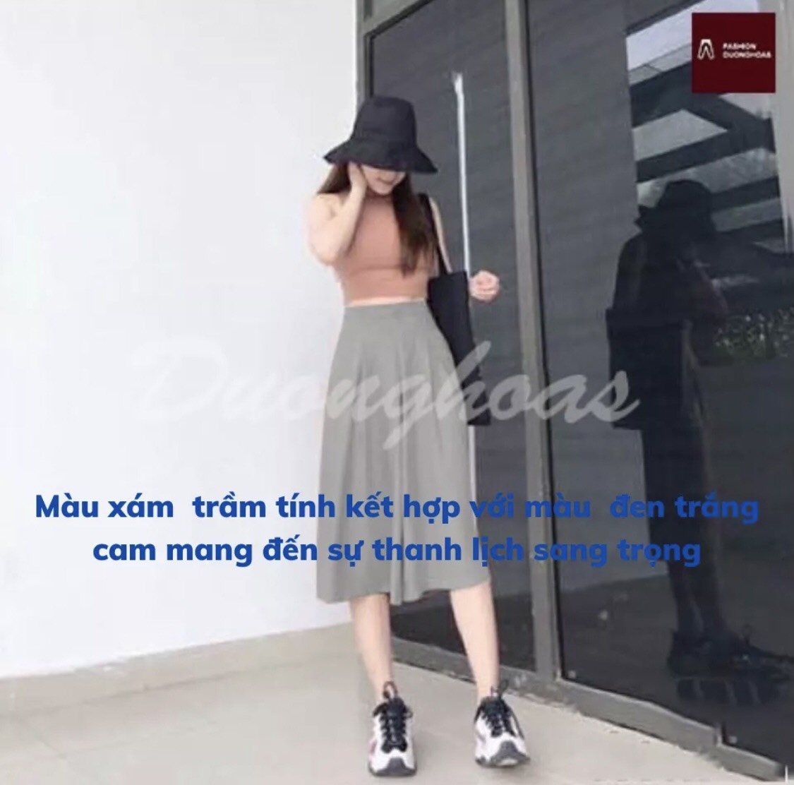 Quần Giả Váy Lửng Cao Cấp Chất Đũi Sớ Mát QGV505