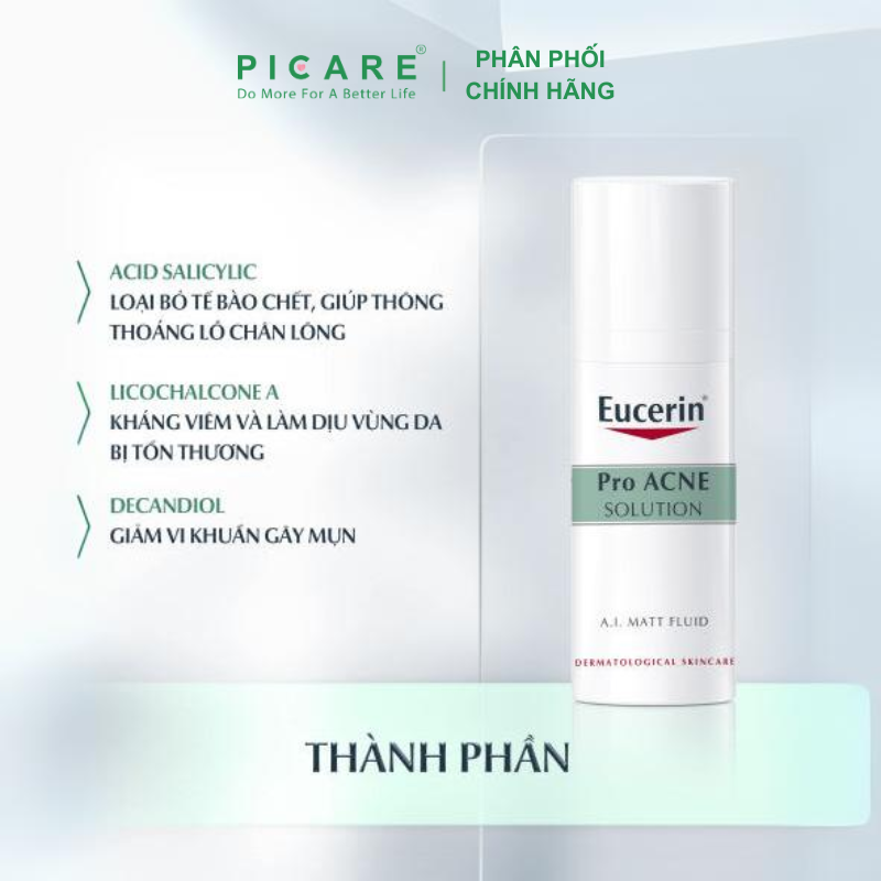 Kem Dưỡng Giảm Mụn Eucerin ProAcne A.I Matt Fluid 50ml