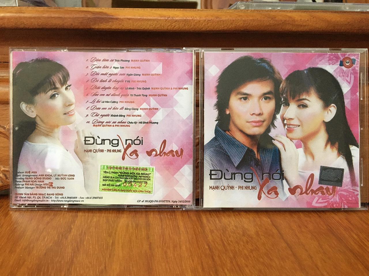 [MDCD] Bộ 5 CD Đĩa Nhạc Mạnh Quỳnh - Phi Nhung chọn lọc